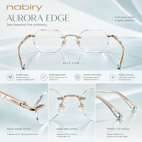 nabiry™ Aurora Edge Light-Frame Everyday Glasses